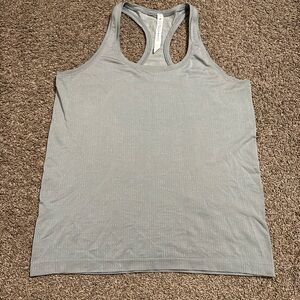 lululemon Swiftly Tech  Light Gray Racerback Tank